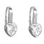 EG2212 Stříbrné náušnice srdíčka se zirkony - srdce