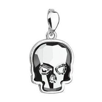 EG1072-LC Stříbrný přívěšek lebka s kamenem Crystals from Swarovski® Light Chrome