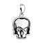 EG1072-LC Stříbrný přívěšek lebka s kamenem Crystals from Swarovski® Light Chrome