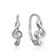 NB-3781 Stříbrné náušnice houslový klíč - hudba
