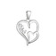EG1232 Stříbrný přívěsek srdíčka se zirkony - srdce