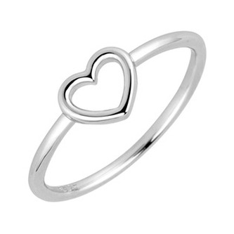 EG5117-58 Stříbrný prsten srdíčko - srdce