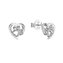 EG2908 Stříbrné náušnice pecky s krystaly Swarovski psí tlapky