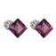 EG2043-AM Stříbrné náušnice Crystals from Swarovski®, Amethyst