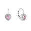 EG9009-PK Stříbrné náušnice dětské srdíčka, Rose - srdce