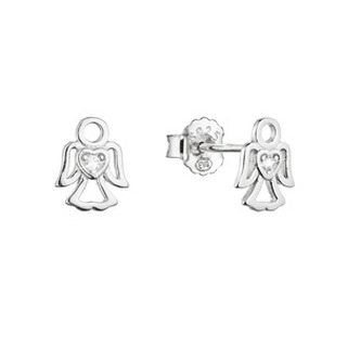 EG9018 Stříbrné náušnice malý anděl - andílci