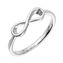 EG5108-55 Stříbrný prsten nekonečno - nekonečno - ležatá osmička