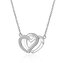 NB-2169 Stříbrný náhrdelník - propletená srdce