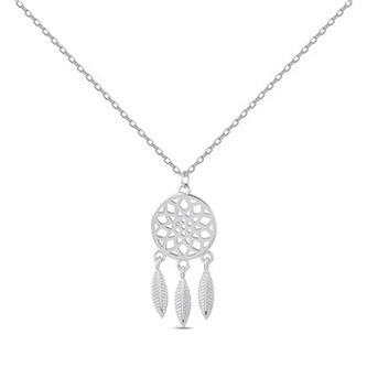 NB-2343 Stříbrný náhrdelník - lapač snů
