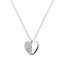 NB-2179 Střibrný náhrdelník srdíčko se zirkony - srdce