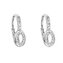 EG2171 Stříbrné dámské náušnice oválky s čirými  zirkony