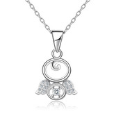 NB-2043 Stříbrný náhrdelník andělíček - andílci