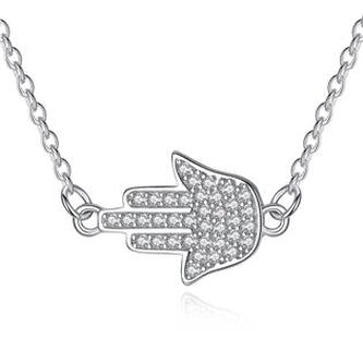 NB-2007 Stříbrný náhrdelník Hamsa