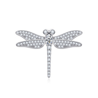 NB-8505 Stříbrná brož vážka