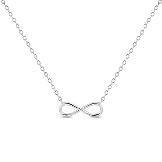 NB-2331 Střibrný náhrdelník nekonečno - nekonečno - ležatá osmička
