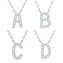 MN423-S Stříbrný náhrdelník s moissanity - písmeno - iniciály - iniciála "S