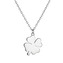 EG4423 Stříbrný náhrdelník lesklý čtyřlístek - čtyřlístky
