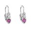 EG2314-F Stříbrné dětské náušnice, růžové zirkony