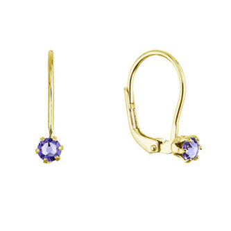 EG1716-GD Pozlacené visací náušnice s Preciosa krystalem