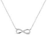NB-2146 Střibrný náhrdelník nekonečno - nekonečno - ležatá osmička