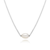 NB-2433 Stříbrný náhrdelník s přírodní perličkou
