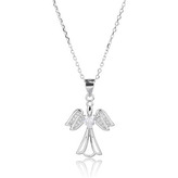 NB-2151 Střibrný náhrdelník - andílek se zirkony - andílci