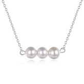 ZB87074 Stříbrný náhrdelník s perličkami