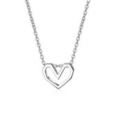 NB-2172 Stříbrný náhrdelník srdíčko - srdce