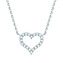 MN407 Stříbrný náhrdelník moissanit - srdce