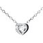 NB-2118 Střibrný náhrdelník s přívěškem - srdíčko - srdce