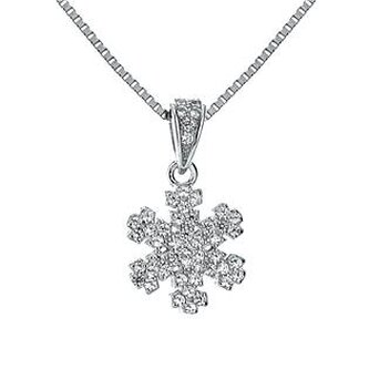 NB-2071 Stříbrný náhrdelník sněhová vločka