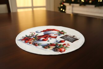 Vánoční dekorační ozdobný ubrousek MERRY CHRISTMAS O 38 cm Mybesthome