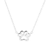 NB-2417 Střibrný náhrdelník psí tlapka - zvířátka