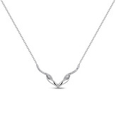 NB-2332 Střibrný náhrdelník dekorovaný zirkony