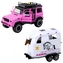WOOPIE 57260 Samochód terenowy różowy z przyczepą