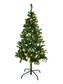 Umělý vánoční stromek s LED bílými žárovkami, 210 cm