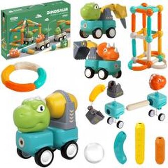 Klocki magnetyczne dinozaury 83el