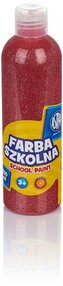 Farba szkolna 250 ml - brokatowa czerwona, Astra