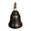 Kovový antracitový zvoneček na zavěšení 22 cm