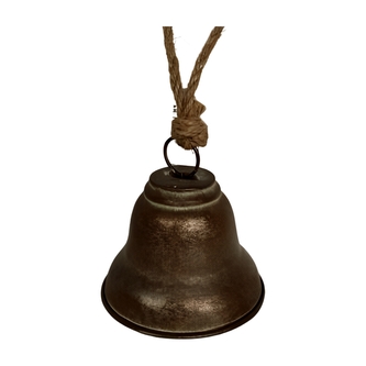 Kovový hnědý zvoneček na zavěšení 11,5 cm