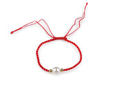 Náramek shamballa s perlou - 1 ks - 2 červená zlatá