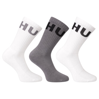3PACK ponožky HUGO vysoké vícebarevné (50531517 964) M
