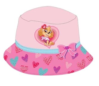 Dívčí klobouk TLAPKOVÁ PATROLA SKYE s mašlí růžový světlý, růžová světlá, velikosti: 52