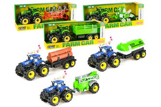 Traktor s přívěsem na baterie, světlo -zvuk