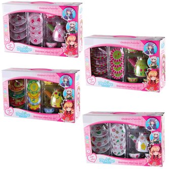 Čajová plechová sada s potiskem 15 dílná