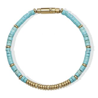 Pánský korálkový náramek s tyrkysem MLJ575 Liu Jo