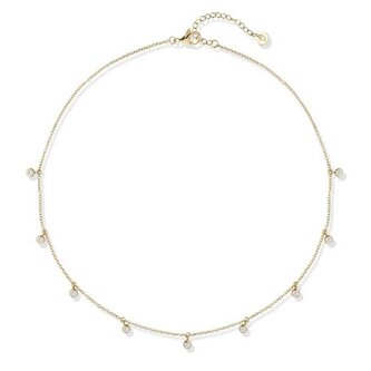 Nadčasový pozlacený náhrdelník s krystaly LJ2840 Liu Jo