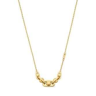 Moderní pozlacený náhrdelník Astor Link MKC170800710 Michael Kors