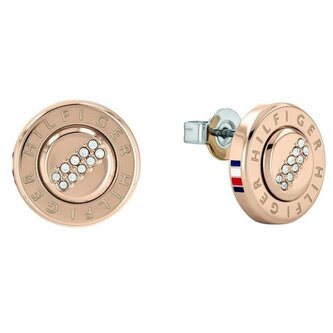 Bronzové ocelové náušnice pecky s krystaly 2780613 Tommy Hilfiger