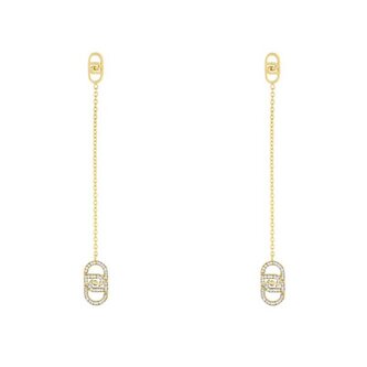 Pozlacené dlouhé náušnice s krystaly LJ2906 Liu Jo